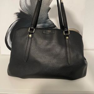 Tutilo New York black leather bag w/laptop holder